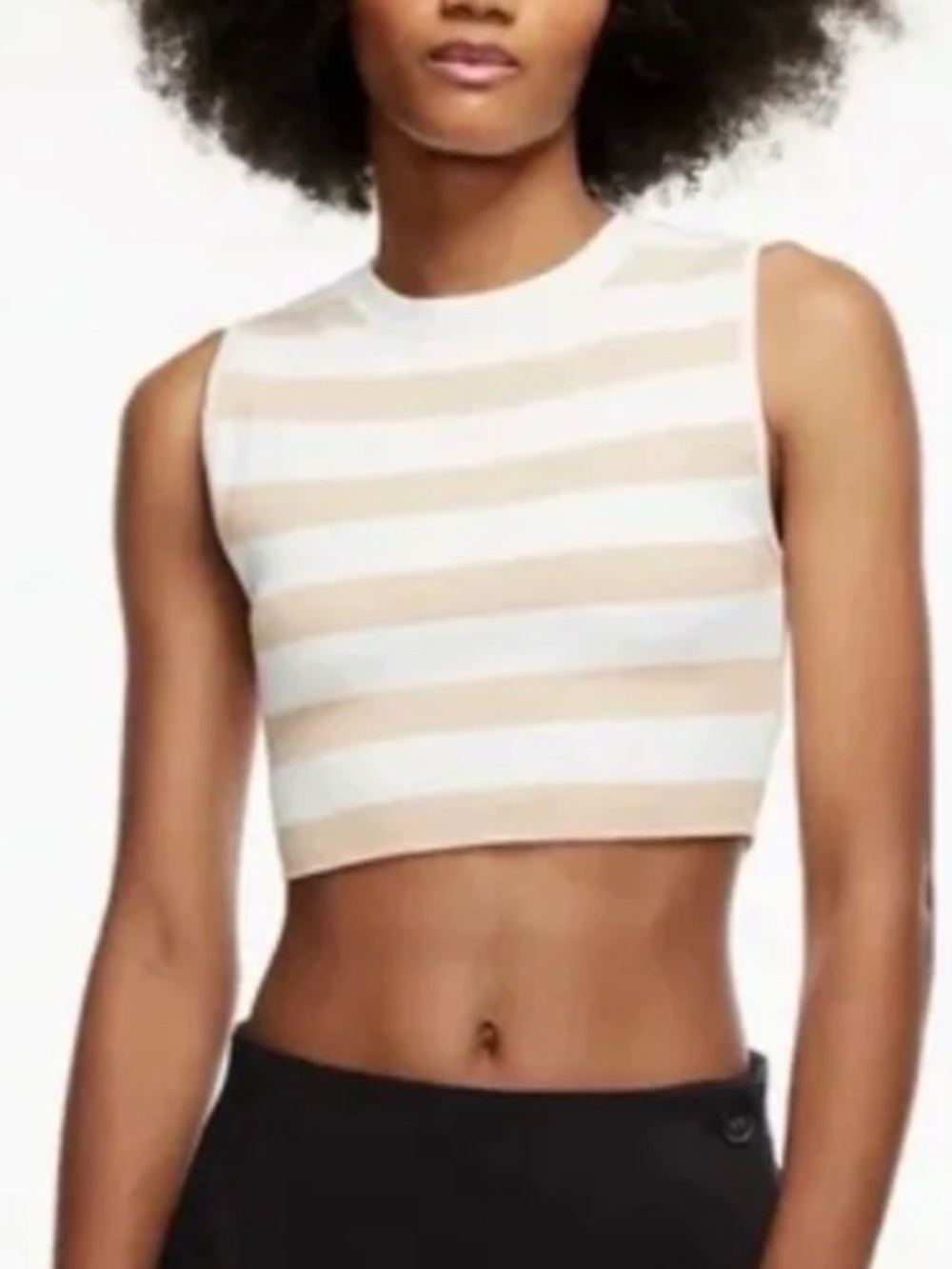 Aritzia Babaton Stripe crop top